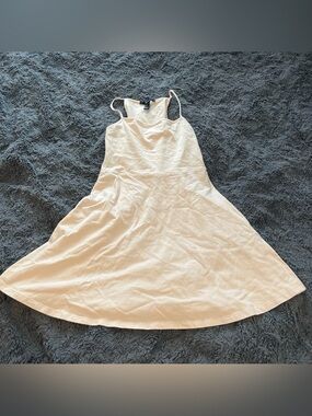 Forever 21 Cream Spaghetti Strap Dress